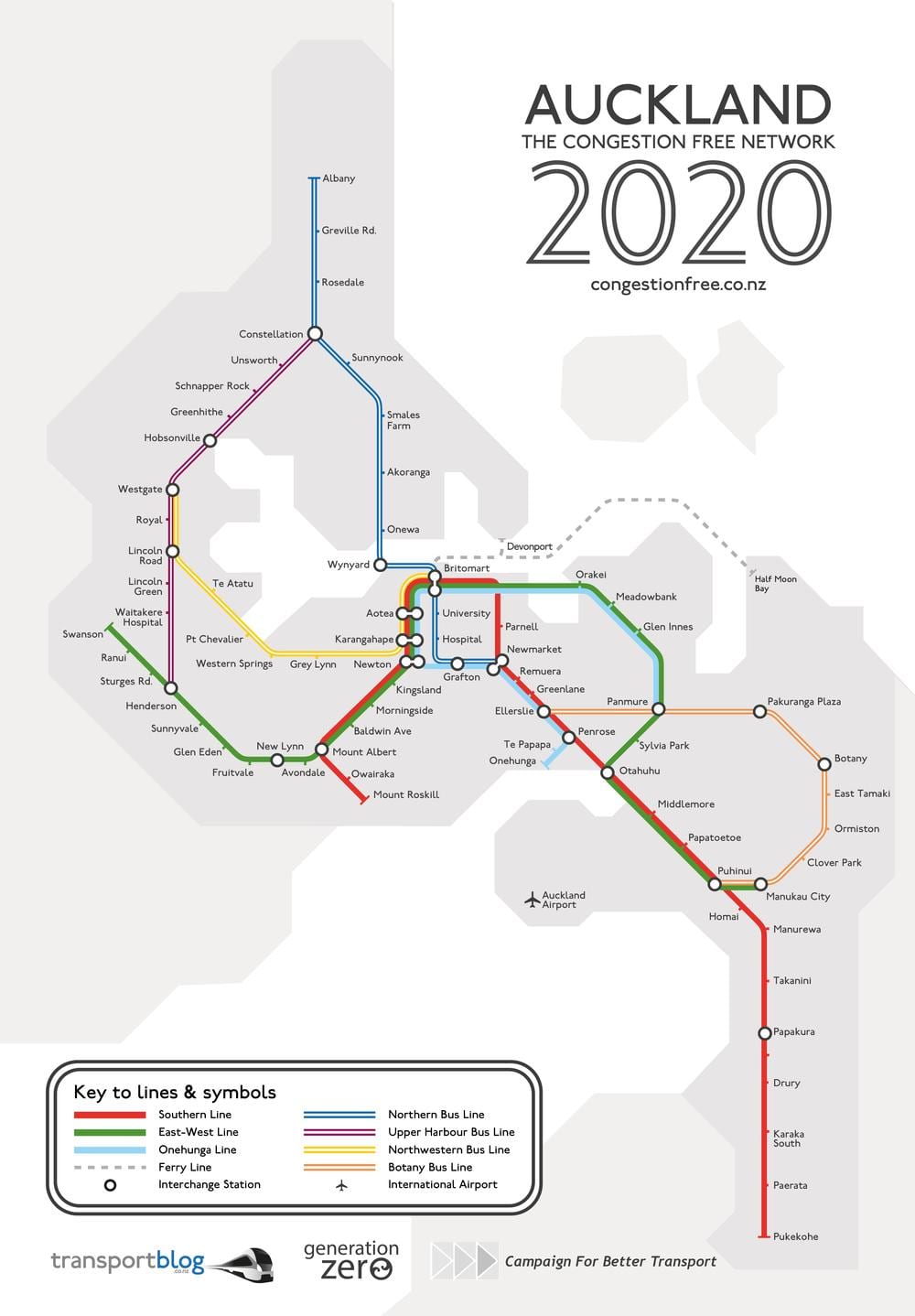 sanayin ang mapa ng Auckland