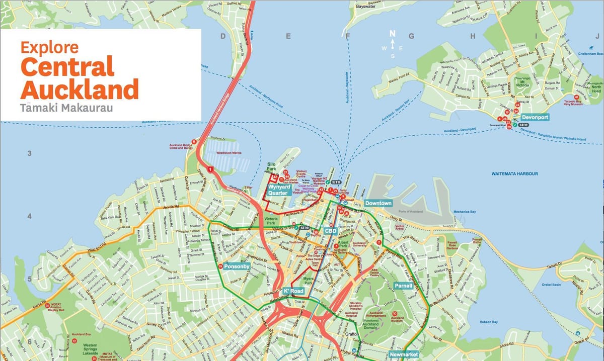 mapa ng Newmarket Auckland