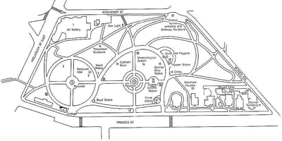 Mapa ng Albert park Auckland
