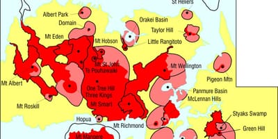 Auckland bulkan mapa