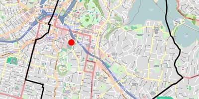 Auckland Grammar school zone mapa