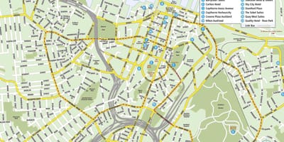 Mapa ng Auckland city centre