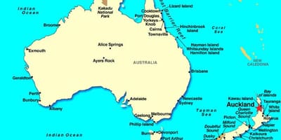 Auckland sa mapa ng mundo