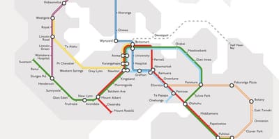 Sanayin ang mapa ng Auckland