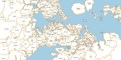 Mapa ng Auckland suburbs