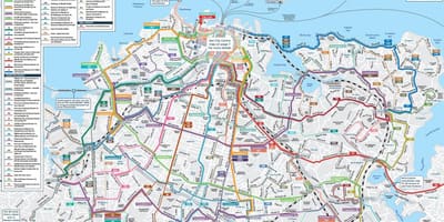Auckland pampublikong sasakyan mapa
