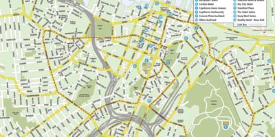 Turista mapa ng Auckland