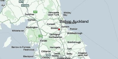 Mapa ng Obispo Auckland