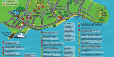 Mapa ng Devonport Auckland