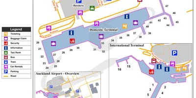 Auckland international airport mapa